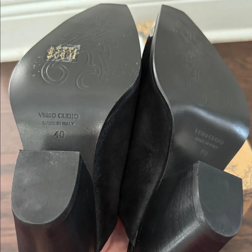 Free People Brayden Western Mule Black and Silver Mules Size 40 - Picture 7 of 10